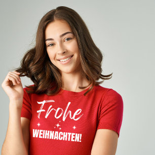 Moderne minimalistische Frohe Weihnachten T-shirt