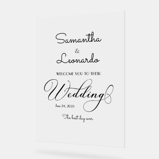 Moderne minimalistische Frosted Acryl bruiloft wel Acryl Bord (Hoek)