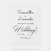 Moderne minimalistische Frosted Acryl bruiloft wel Bord (Voorkant)