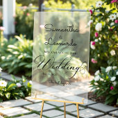 Moderne minimalistische Frosted Acryl bruiloft wel Bord