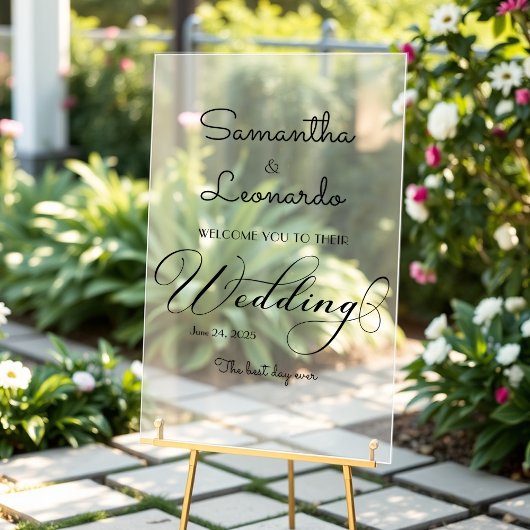 Moderne minimalistische Frosted Acryl bruiloft wel Bord