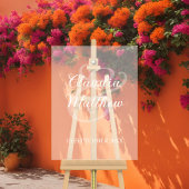 Moderne minimalistische Frosted Effect bruiloft Acryl Bord