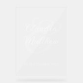 Moderne minimalistische Frosted Effect bruiloft Acryl Bord (Voorkant)