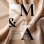 Moderne minimalistische Frosted Wedding Acryl Uitnodigingen<br><div class="desc">Moderne minimalistische Frosted Acryl bruiloft uitnodiging. Beschikt over een gedurfde monogram typografie en een minimaal grafisch ontwerp. Personaliseer tekst met alle details van uw speciale dag.</div>