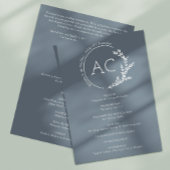 Moderne minimalistische gebladerte leisteen grijze programmakaart