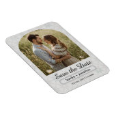 Moderne minimalistische gebogen foto gepersonalise magneet (Rechterzijde)