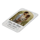 Moderne minimalistische gebogen foto gepersonalise magneet (Linkerzijde)