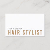 Moderne minimalistische gedrukte Kraft witte kappe Visitekaartje (Voorkant)