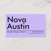 Moderne minimalistische gedurfde grafisch ontwerpe visitekaartje (Voorkant)