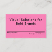 Moderne minimalistische gedurfde grafisch ontwerpe visitekaartje (Achterkant)