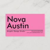 Moderne minimalistische gedurfde grafisch ontwerpe visitekaartje (Voorkant)