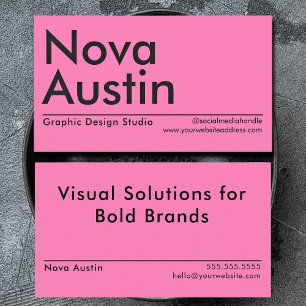 Moderne minimalistische gedurfde grafisch ontwerpe visitekaartje