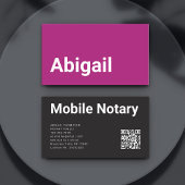 Moderne minimalistische gedurfde roze mobiele nota visitekaartje