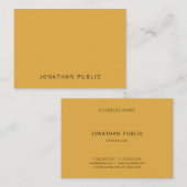 Moderne minimalistische geel bruin eenvoudige Sjab Visitekaartje (Voorkant / Achterkant)