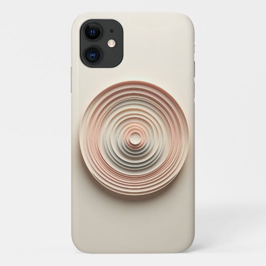 Moderne Minimalistische Gelaagde Cirkels Kunst Zac Case-Mate iPhone Case (Achterkant)