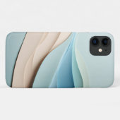 Moderne Minimalistische Gelaagde Papiergolven - El Case-Mate iPhone Case (Achterkant (horizontaal))