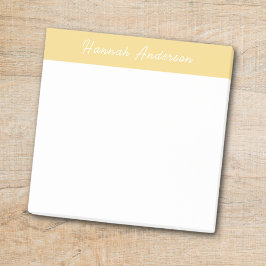 Moderne minimalistische gele monogram volledige na post-it® notes