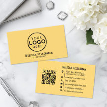 Moderne Minimalistische Gele Professionele Logo QR