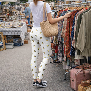 Moderne Minimalistische Gele Stippenpatroon  Leggings