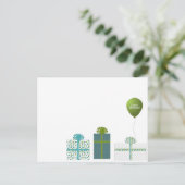 Moderne minimalistische gelukkige verjaardag briefkaart (Staand voorkant)