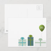 Moderne minimalistische gelukkige verjaardag briefkaart (Voorkant / Achterkant)