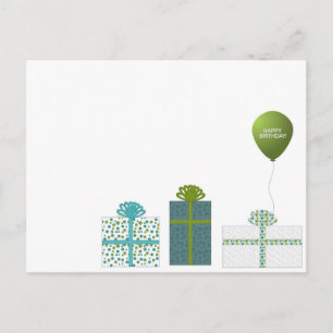 Moderne minimalistische gelukkige verjaardag briefkaart