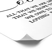 Moderne minimalistische generaties van liefde brui poster (Hoek)