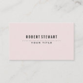 Moderne minimalistische generieke babyroze visitekaartje (Voorkant)