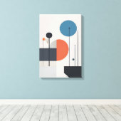 Moderne minimalistische geometrische Abstracte kun Canvas Afdruk (Insitu (Houten vloer))