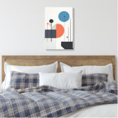 Moderne minimalistische geometrische Abstracte kun Canvas Afdruk (Insitu (Slaapkamer))