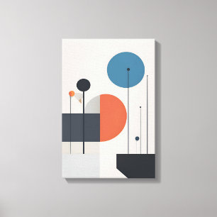 Moderne minimalistische geometrische Abstracte kun Canvas Afdruk