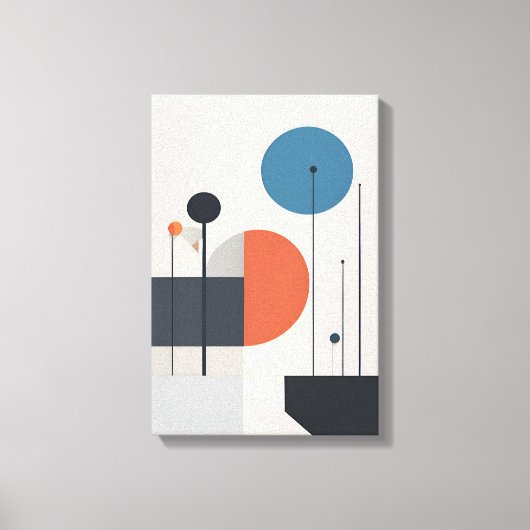 Moderne minimalistische geometrische Abstracte kun Canvas Afdruk (Voorkant)