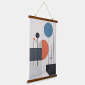 Moderne minimalistische geometrische Abstracte kun Hangend Wandkleed (Gebogen)