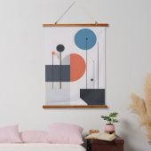 Moderne minimalistische geometrische Abstracte kun Hangend Wandkleed (Slaapkamer)