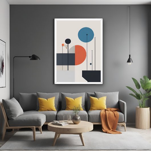 Moderne minimalistische geometrische Abstracte kun Perfect Poster