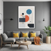 Moderne minimalistische geometrische Abstracte kun Poster