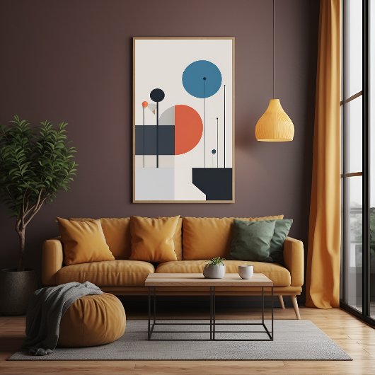 Moderne minimalistische geometrische Abstracte kun Poster