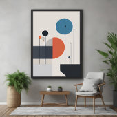 Moderne minimalistische geometrische Abstracte kun Poster