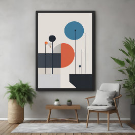 Moderne minimalistische geometrische Abstracte kun Poster