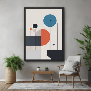 Moderne minimalistische geometrische Abstracte kun Poster