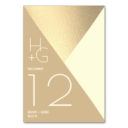 Moderne minimalistische geometrische bruiloft kaart (Voorkant)