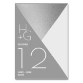 Moderne minimalistische geometrische bruiloft kaart (Achterkant)