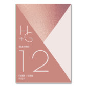 Moderne minimalistische geometrische bruiloft kaart (Achterkant)