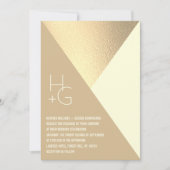 Moderne minimalistische geometrische bruiloft kaart (Voorkant)