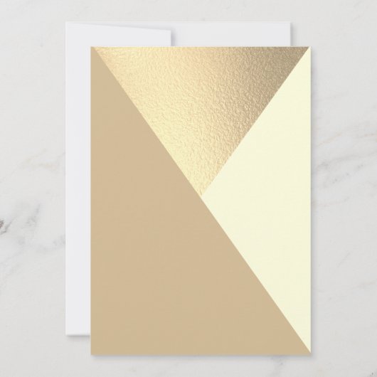 Moderne minimalistische geometrische bruiloft kaart (Achterkant)