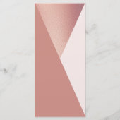 Moderne minimalistische geometrische bruiloft menu (Achterkant)