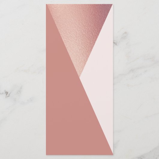 Moderne minimalistische geometrische bruiloft menu (Achterkant)