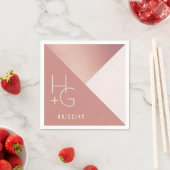 Moderne minimalistische geometrische bruiloft servet (Insitu)