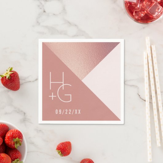 Moderne minimalistische geometrische bruiloft servet (Insitu)