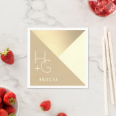 Moderne minimalistische geometrische bruiloft servet (Insitu)